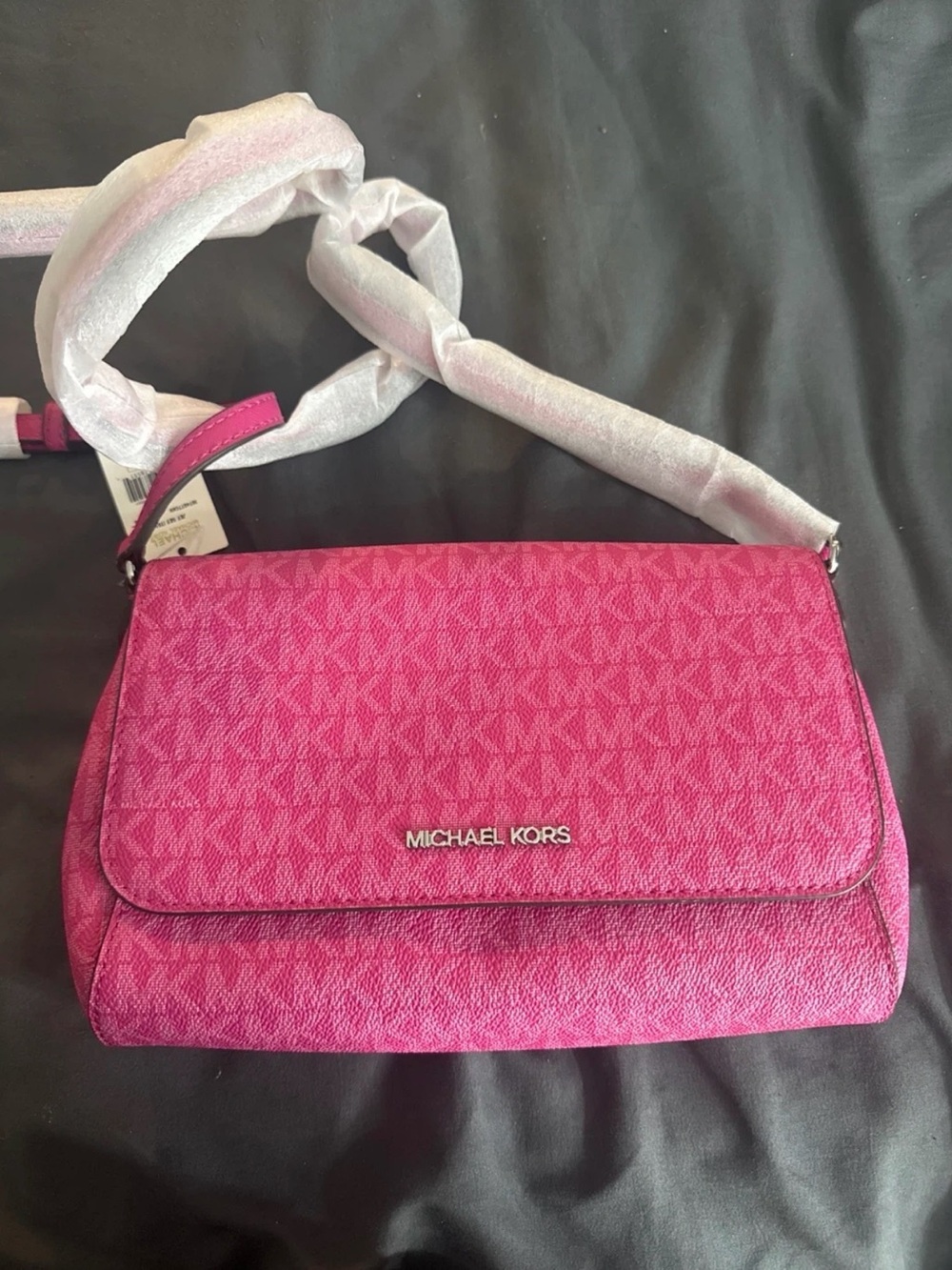 Michael Kors Hot Pink Signature Flap Crossbody